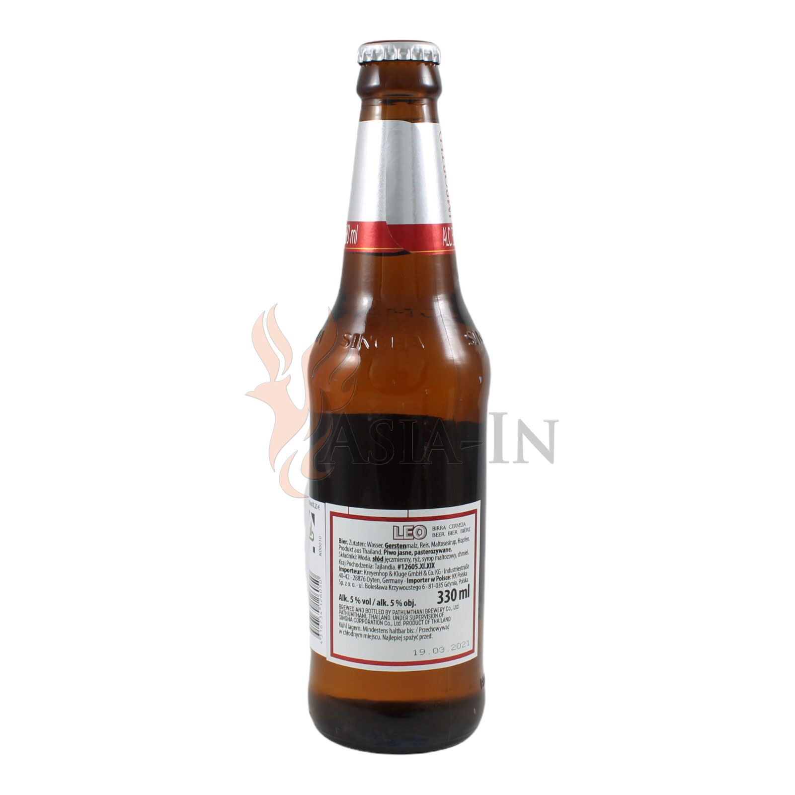 Leo Bier zzgl. 25cent Pfand, EINWEG, 5% VOL 330ml bei Asia-In nur 1,5