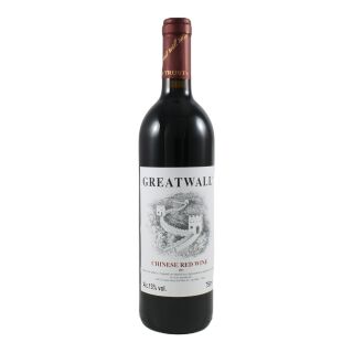 Chinese Red Wine 13% VOL, Dry Great Wall 750ml