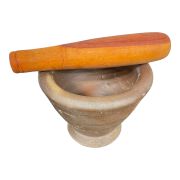 NF Laos Stone Mortar With Pestle (Wood) M