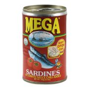 Mega Sardines With Chili, In Tomato Sauce 155g