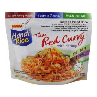 MAMA Rotes Curry Instant gebratener Reis mit Garnelen 80g