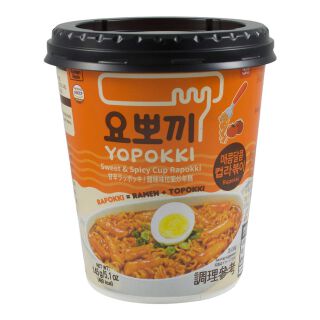 Rapokki Sweet & Spicy, Yopokki Ramen Noodles, Rice Cake In Cup 145g