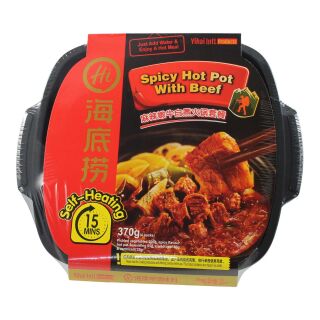 Hai Di Lao Pittige, Zelfverwarming Hot Pot Met Rundvlees 370g