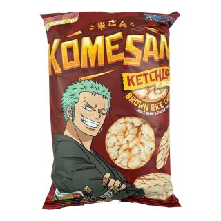 Komesan Bruine Rijst Chips, One Piece Zoro, Met Ketchupsmaak 60g