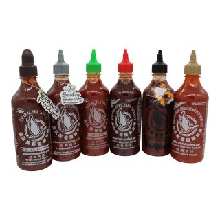 6er Set Flying Goose Sriracha Chilisauce versch. Sorten 455ml, 2,73l