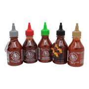 5pc set Flying Goose Sriracha Chilisaus Diverse Soorten 1l