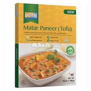 Ashoka - Matar Paneer Tofu - Indisches Fertiggericht für 1-2 Personen - 280 g