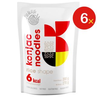 fit&life - konjac reis - 6 Pack Shirataki - 6 x 200 g