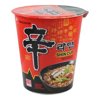 Shin Ramyun, Hot & Spicy 
Instant Noodle Soup In Cup Nong Shim 68g