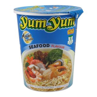 Seafood Instant Noodle Soup In Cup Yum Yum 70g