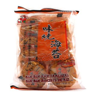 Rice Crackers With Spicy Seaweed Bin-Bin 135g