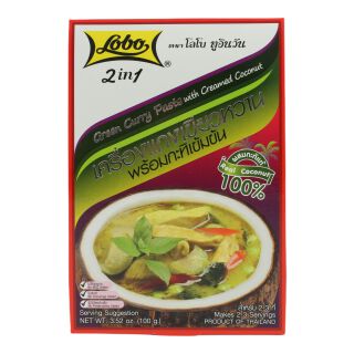Lobo 2 in 1 Grüne Curry Paste mit Kokoscreme 100g