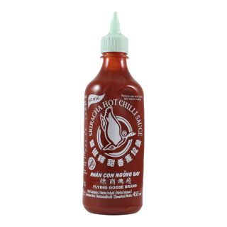 Sriracha 
Chilisaus Kruidig, Zonder Glutamaat Flying Goose 455ml