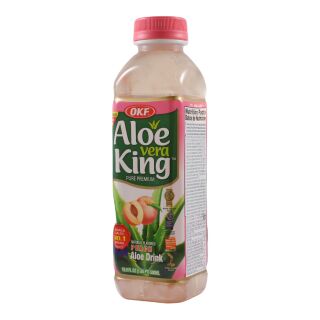 Aloe Vera Drink, Peach Flavour, OKF 500ml