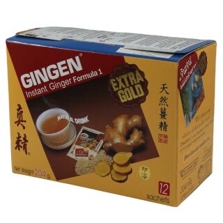 Gingen Instant Ingwer Tee, Extra Gold, Formula 1, 12 x 17g, 204g