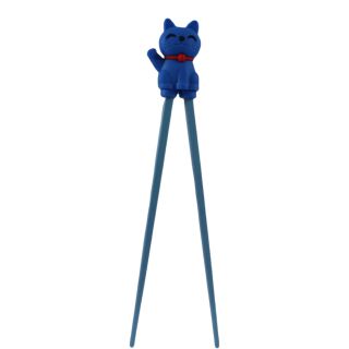 Essstäbchen für Kinder, blaue Katze