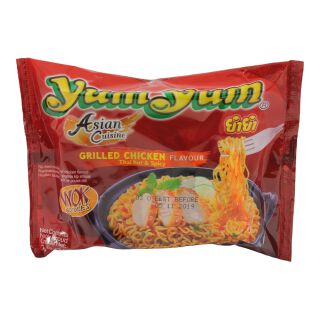 YumYum Grilled Chicken, Thai Hot & Spicy Wok Noedels 70g